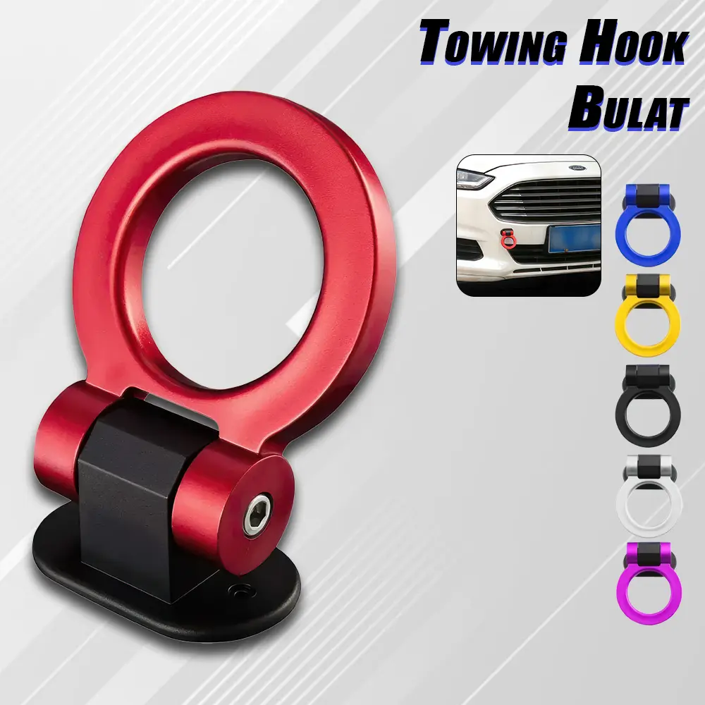 Towing Hook Dummy Mobil Bulat Universal Tempel Gantungan Derek Sporty Car Towing Hook Dummy Mobil Tempel Bemper Mobil Berkualitas Alat Ketok Magic Mobil