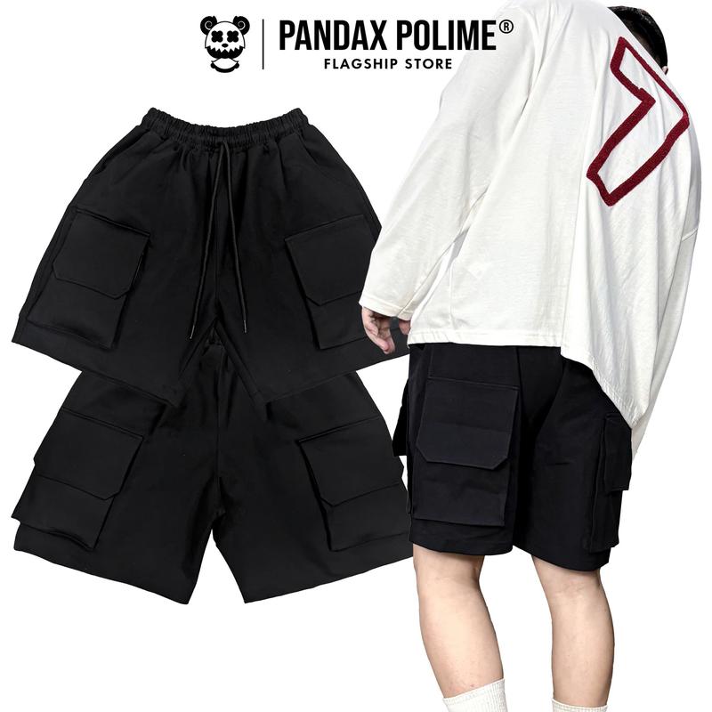Quần short kaki cargo túi hộp form ngắn ống rộng đùi ngố vintage basic unisex local brand px pandaxvn polime