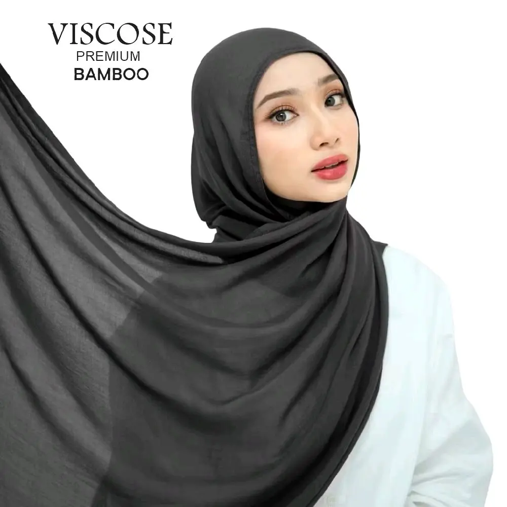 NAUFI - Viscose Premium Bamboo Hijab Luxury | Kain Berkualitas Tinggi Elegan nya man | Panjang 175cm & Lebar 65cm