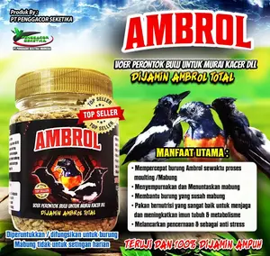 Ambrol Voer Coklat Perontok Bulu Burung Ambrol Total Untuk Burung Murai Kacer Anis Dll