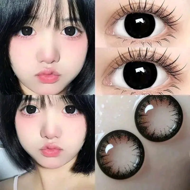 SOFTLENS PURE BLACK BIG EYES 16 MM (NORMAL / MINUS 0.50 - 6.00)