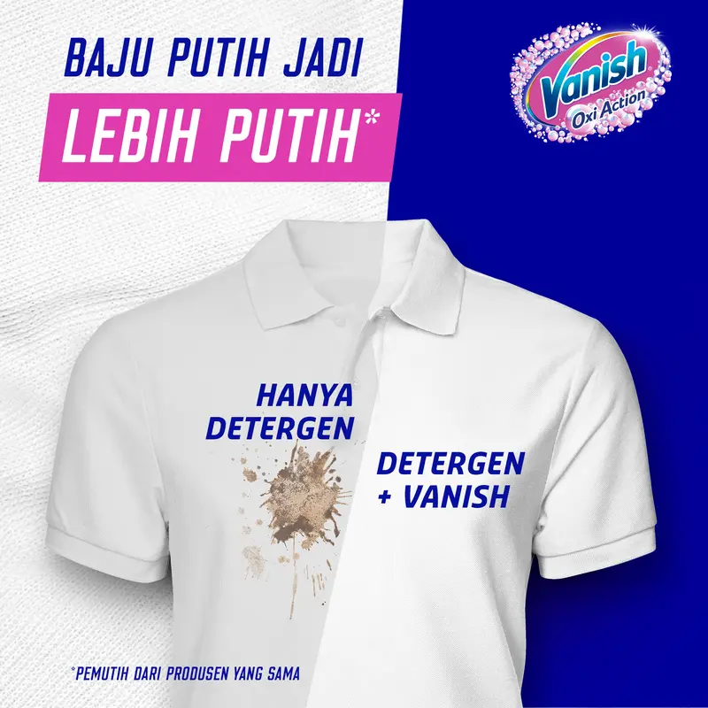 Vanish White Cair Pouch 425ml - Penghilang Noda Baju Membandel - Vanish White Penghilang Noda Pakaian Putih [AMPUH HILANGKAN NODA] 3