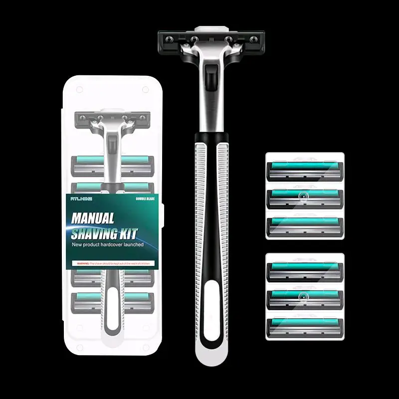 Pisau Cukur Manual Set 6pcs Pisau dua lapis pisau Alat cukur janggut 2