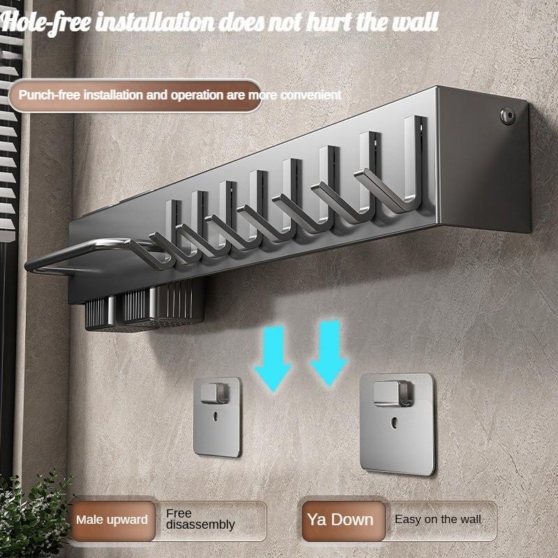 30~60 CM Knife Holder Kitchen Cooking Utensils Stainless Steel Hanging Organizer Wall Mount utensil Rack Kitchen wall rack Kitchen wall rack 6