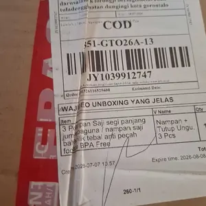 3 Pcs Nampan Saji segi panjang jumbo serbaguna / nampan saji bahan akrilik tebal anti pecah foodgrade BPA Free