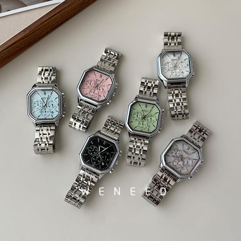 Đồng Hồ Đa Chức Năng, Hợp Xu hướng, Unisex, Chống Nước 30M, Có Đồng Hồ Bấm Giờ, Thiết Kế Thanh Lịch Bằng Thép Không Gỉ, Thích Hợp Cho Mọi Dịp