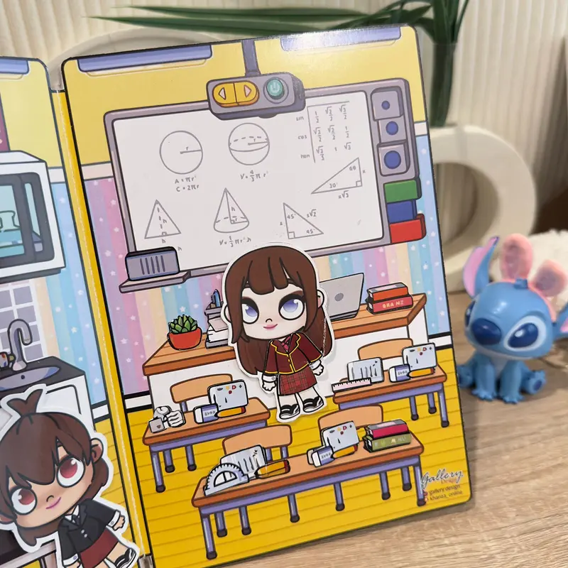 SAKURA SCHOOL SIMULATOR Paperdoll Bongkar Pasang Besar 21x16 Cm 4