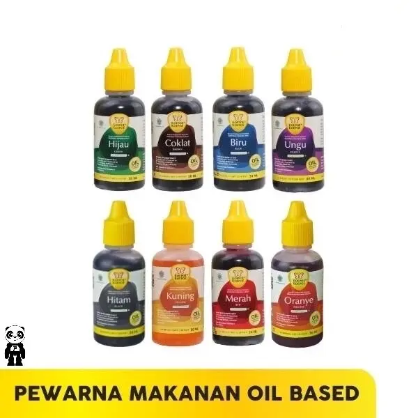 Koepoe Koepoe Pewarna Makanan Oil Based 30ml Biru Merah Hijau Hitam Coklat Ungu Orange Kuning