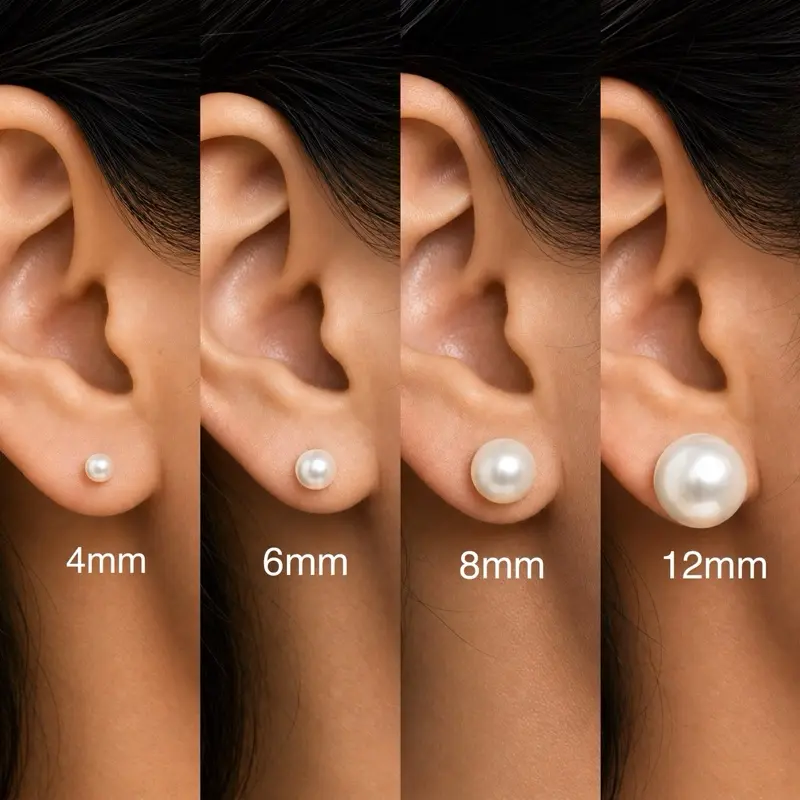 Pearl Earrings / anting mutiara / anting titanium pearl anti karat