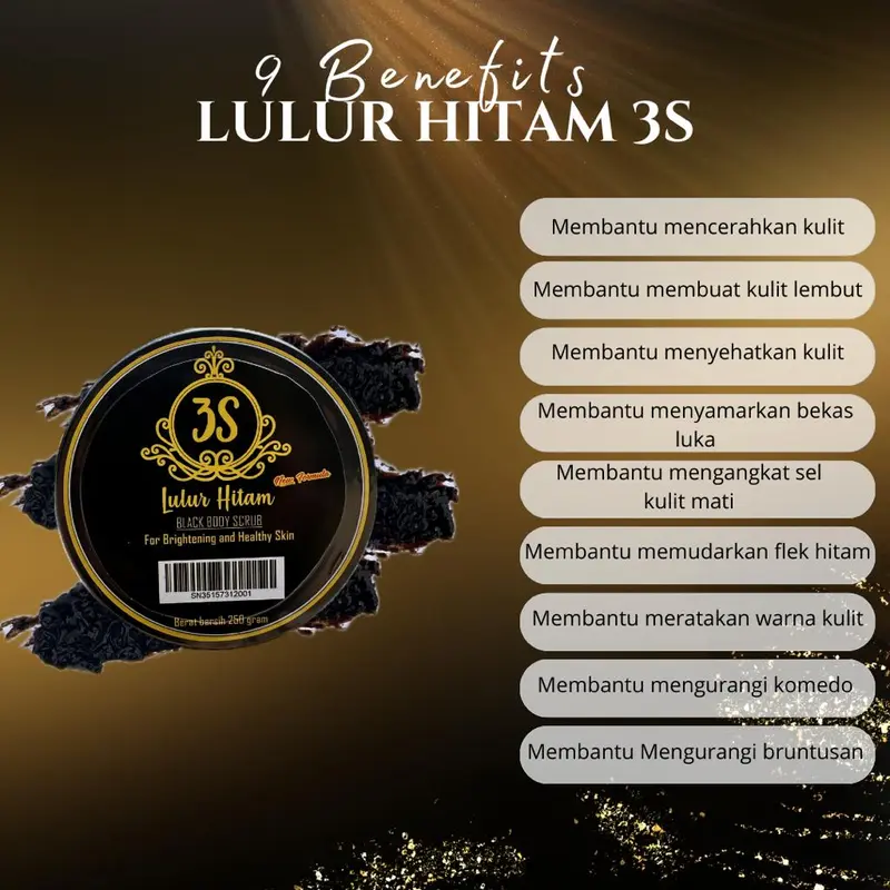 2 pot lulur hitam + 1 pcs sabun sakura 2