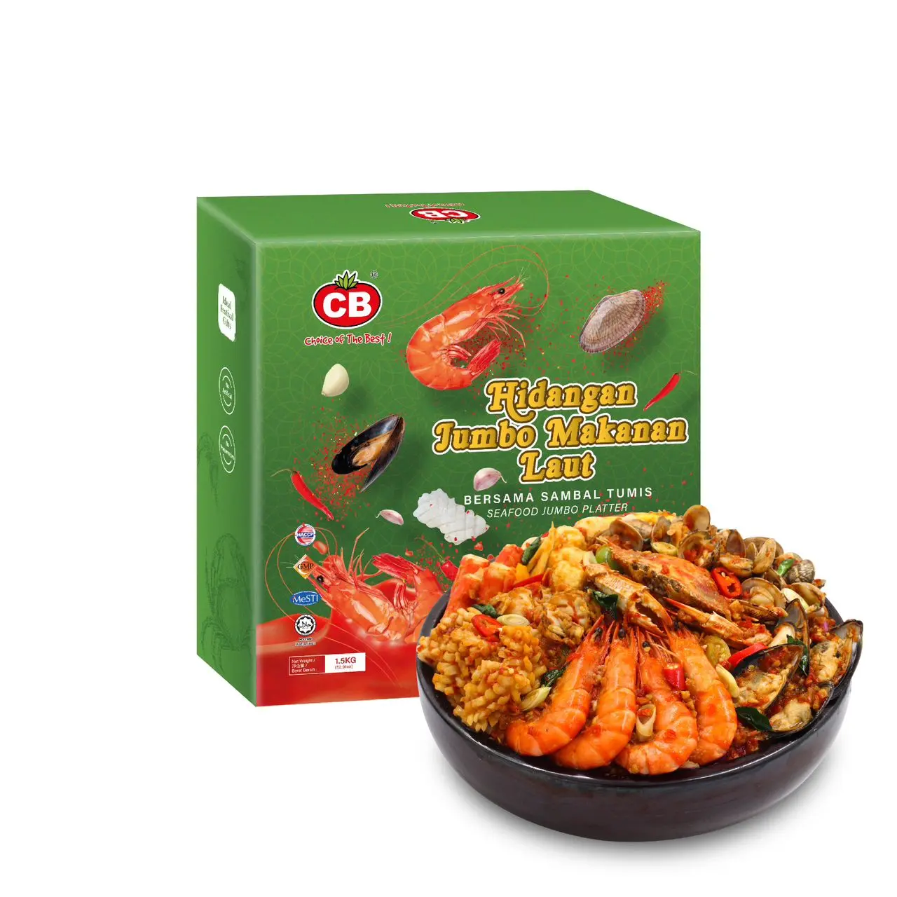 CB SEAFOOD JUMBO PLATTER ( HIDANGAN JUMBO MAKANAN LAUT) (1.5KG)