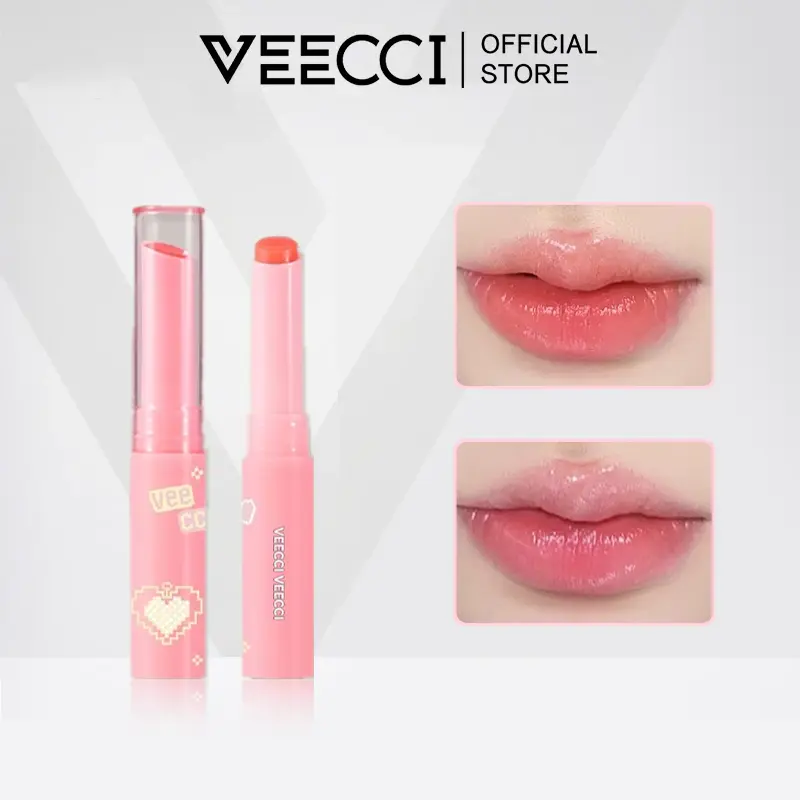VEECCI Color Changing Lipstick Moisturizing Long Lasting Lip Gloss Natural Beeswax Lip Care Cosmetics