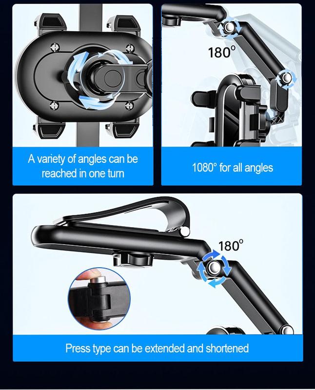 Product Introduction of SEAMETAL Sun Visor Car Phone Holder Multi-Joint Rotation Phone Mount Free Adjustment Smartphone Support Bracket for 4-7 Inch 25