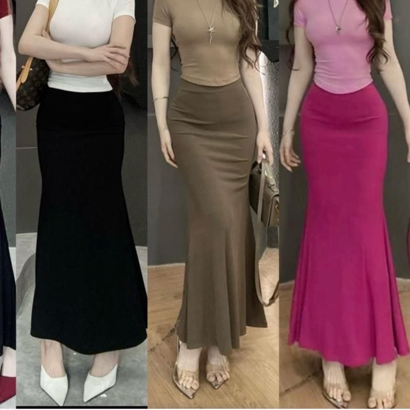  Chân Váy Lẻ Phom Đuôi Cá Tôn Dáng  Cạp Cao Chất Thun Cotton Hàn Siêu Êm Váy 2 lớp dày dặn  nhiều màu  nhiều size dễ chọn 