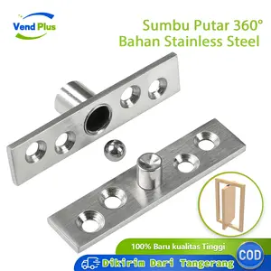 95mm Engsel Putar Engsel Pivot 360 Derajat Atas Bawah Pivot Jendela Pintu Kuningan Anti Karat