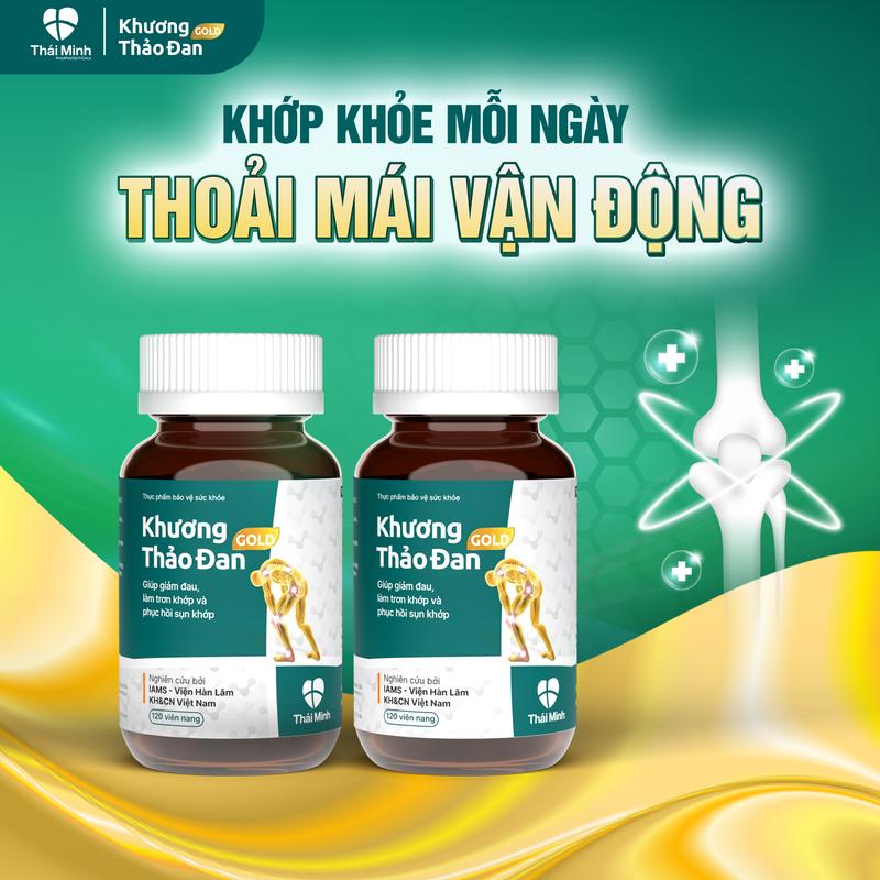  Viên Uống Khương Thảo Đan Gold - Dành Cho Người Có Bệnh Lý Xương Khớp - Lọ 30 Viên 120 viên 