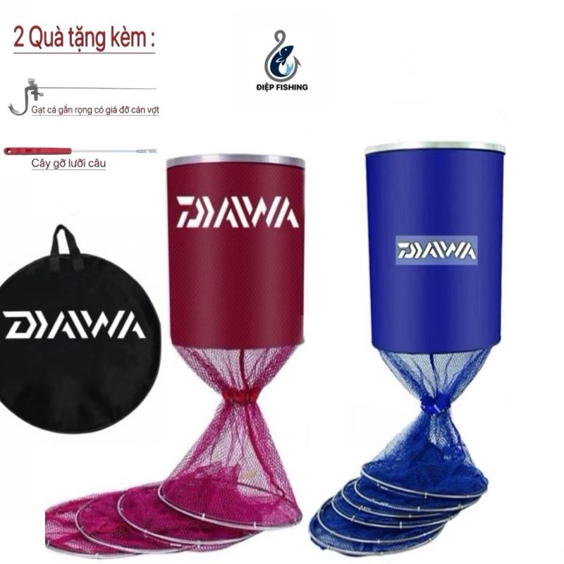 Tặng Gạt Cá + Gỡ Lưỡi Rọng Cá DAIWA Khung Bền Đẹp Cao Cấp Giỏ Đựng Cá Kèm Túi Đựng Cho Câu Cá. Có 2 Màu : Đỏ & Xanh Bắt Cá Fishing Đi Câu