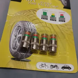 (4PCS) Tutup Pentil Pengukur Ban Motor / Mobil AIr Alert Tire Valve Cup Tutup Pentil Ban