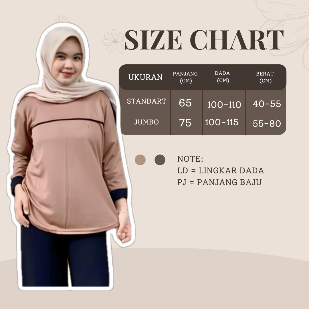 FX - Kaos Polos Atasan Wanita Oversized Fit List Bahan Spandex Knit Casual Desain Polos Nyaman