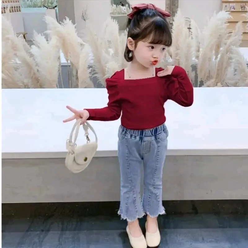 Atasan anak prempuan model lengan panjang/atasan anak prempuan model tangan balon Fashion Perempuan 2
