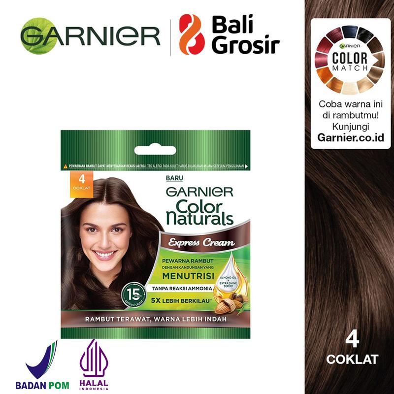 BALIGROSIR - Garnier Color Naturals Pewarna Rambut  Cat Rambut Natural 20g  30g 4