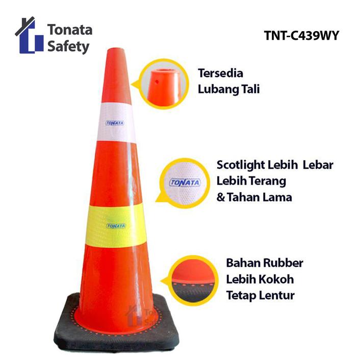 Gambar Safety Traffic Cone 90 cm Kerucut Lalu Lintas Tonata 4.3 Kg / Traffic Cone 90cm / Kerucut Pembatas Jalan Warna Orange / Safety Cone Pembatas Area Parkir dan Jalan Raya / Perlengkapan Safety Lalu Lintas Pembatas Kendaraan Jalan Umum dari Tonata Indonesia Kab. Tangerang Tokopedia