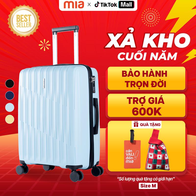   GIÁ SIZE M = SIZE S  Vali du lịch Larita Aly size M - ký gửi 20kg-25kg Thân nhựa PP hạn chế bể vỡ tốt bất chấp mọi va đập khoá số TSA chuẩn quốc tế BẢO HÀNH MIỄN PHÍ TRỌN ĐỜI 