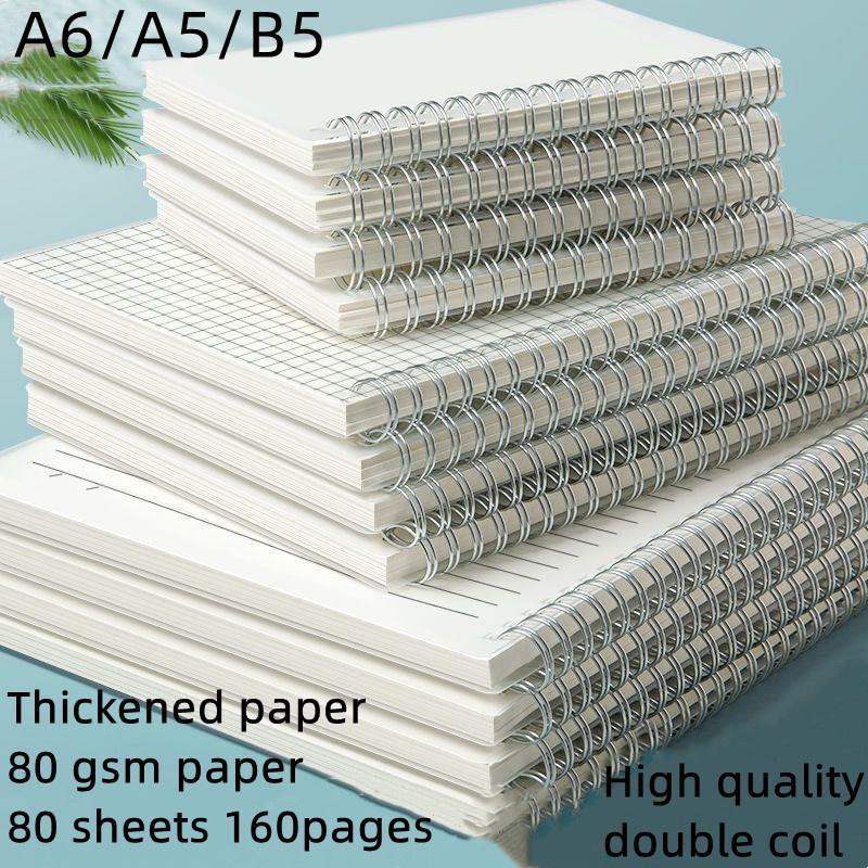 A6 A5 B5 A4 Grid/Line/Blank Spiral Notebook Transparant 80 Lembar Note Book Buku Tulis Jurnal 5