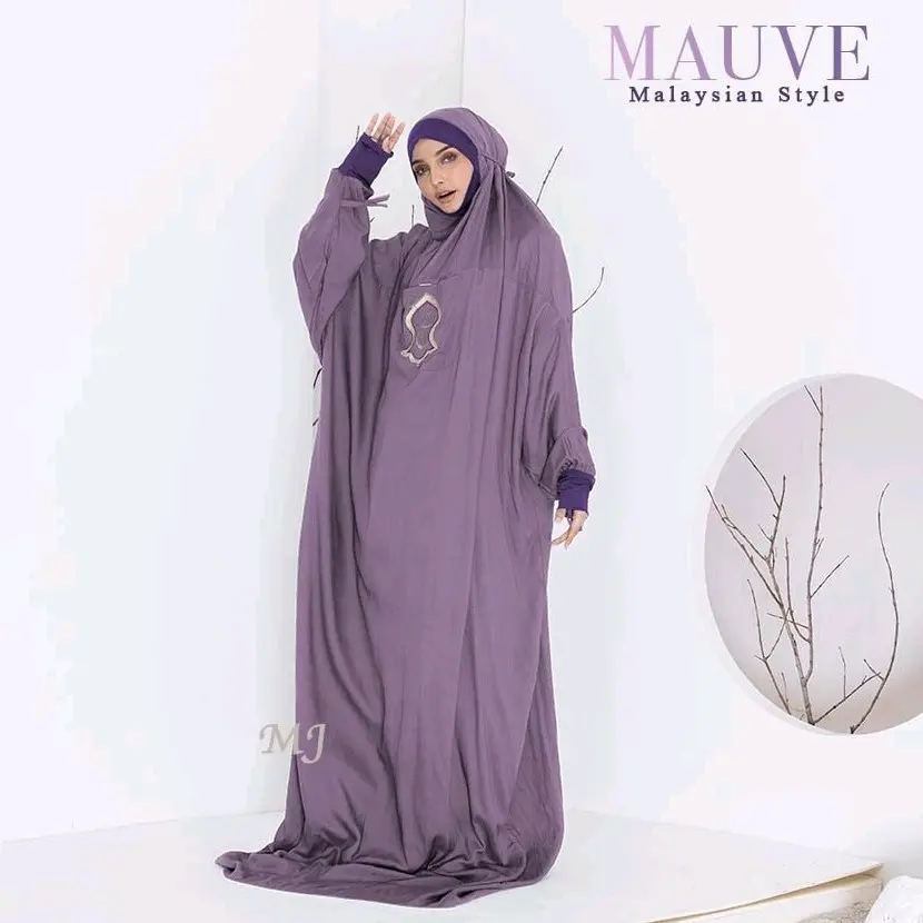 Mukena Terompah Malaysia /Mukena Terusan Manset