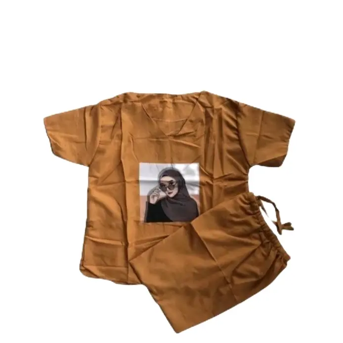 ZN PAHE 100 RIBU 3 ONESET KATUN PENDEK SABLON TERLARIS / Setelan dewasa / One Set Wanita Kekinian Nyaman Santai baju  wanita outfit hana korean style 3