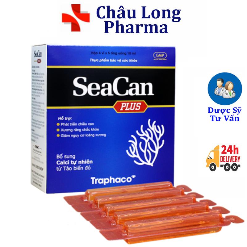 Seacan Plus Traphaco – Bổ sung canxi tự nhiên từ tảo biển đỏ hộp 20 ống