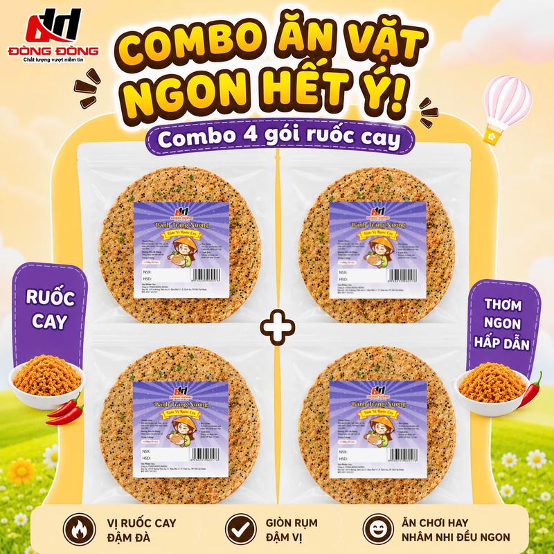 Bánh Tráng Nướng Tẩm Vị Muối Tôm Đòng Đòng