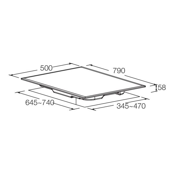 Aerogaz 80cm Tempered Glass Gas Hob with 3 Burners AZ-383F 1