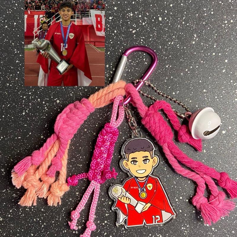 Keychain Chibi Timnas U20/ Keychain Chibi Timnas Indonesia/Gantungan Kunci Timnas Indonesia/Chibi Charm Bagcharm Timnas Indonesia/ Chibi Timnas Indonesia/ Keychain Timnas Indonesia 0
