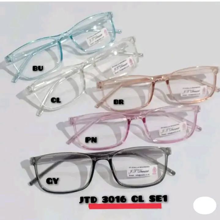 KACAMATA KEKINIAN WARNA FRAME JELLY JELLY MODEL KOTAK TERSEDIA 5 WARNA  BLUE, BENING, BROWN, PINK, DAN GREY. cat