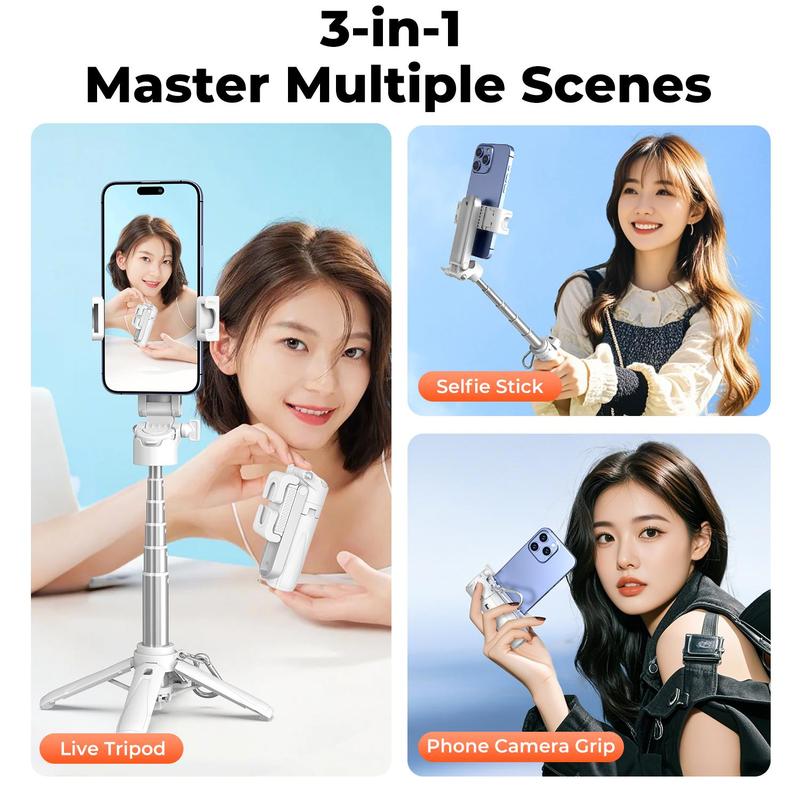 Product Introduction of 3-in-1 Magnetic Phone Grip，Magsafe phoneholder，Wonew Palm-Size Selfie Stick/Tripod，travel selfie portable，with Bluetooth remote， 21