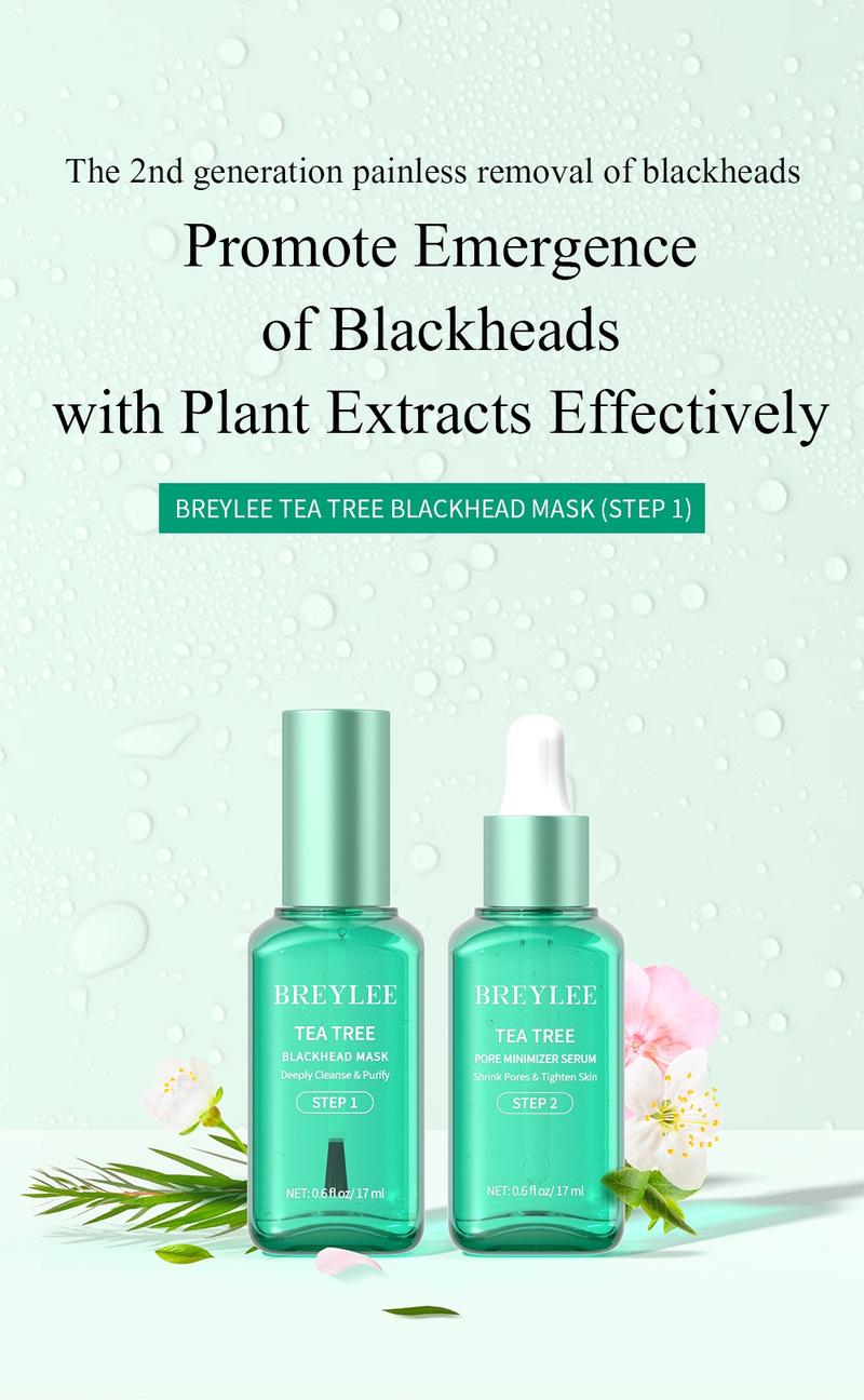 Product Introduction of BREYLEE Tea Tree Oil Blackhead Mask Pore Refining Serum Facial Blackhead Treatment 17ml Skincare Comfort 2