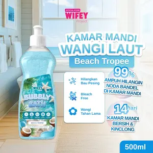 [Wifey Project Official-Wangi Aquatic Pantai] Pembersih Kamar Mandi Cegah Kerak | BUBBLY BATH 500ML - BEACH TROPEE| produk kebutuhan rumah aman untuk anak 99% ampuh kamar mandi kinclong wangi semerbak