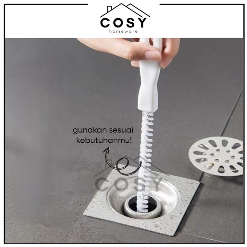 COSY Sikat Pembersih Saluran Pipa Air Wastafel Bahan Lentur / Kawat Pembersih Lubang Wastafel Logam 3