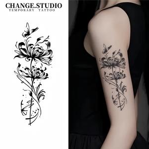 Hình Xăm Tạm Thời, Thiết Kế Hình Bướm Và Hoa, Lâu 15 Ngày, Không Thấm Nước, Không Lo Bị Ma Sát, Miếng Dán Hình Xăm