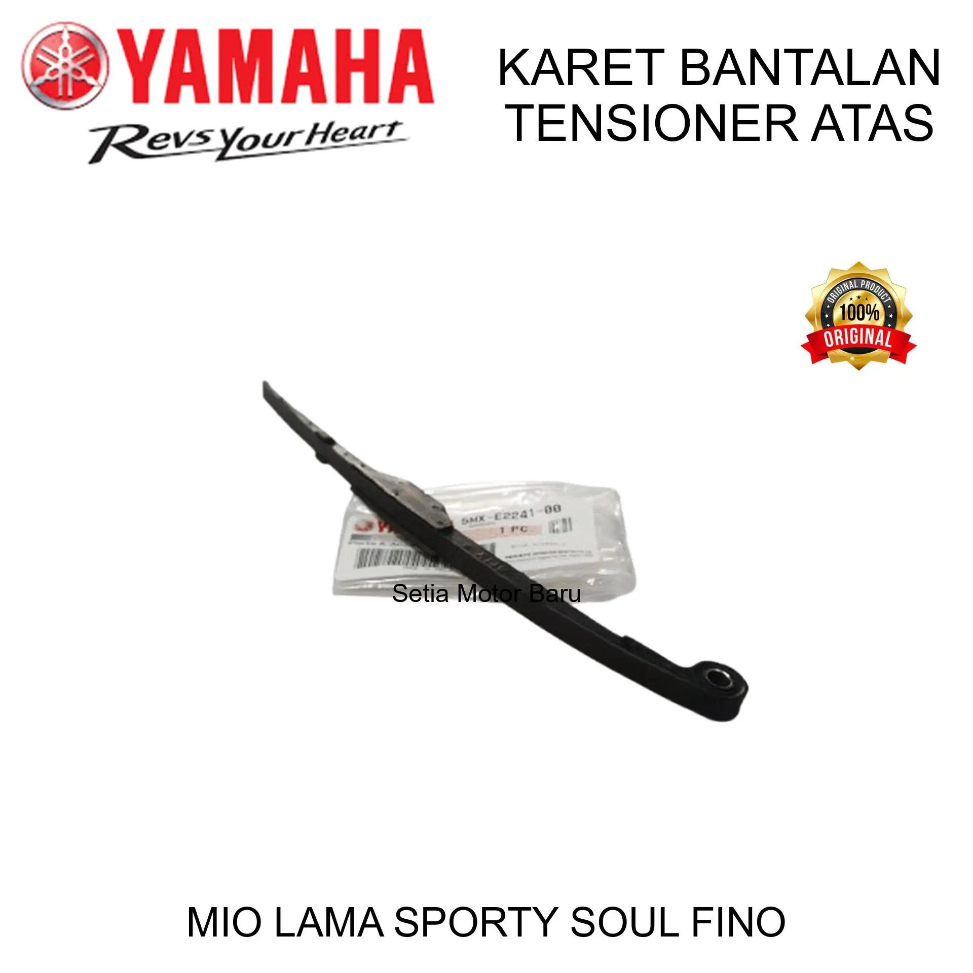 Karet Bantalan Lidah Tensioner Kamrat Panjang Atas Mio Lama Fino Soul Sporty Karbu Asli Yamaha