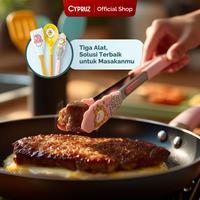 Gambar [Spesial Crehom]Cypruz Spatula Silikon Set Motif Tahan Panas Anti Lumer Utensil Set Silicone Pattern 3 pcs Kitchenware dari Cypruz Kitchenware Kota Bekasi 4 Tokopedia