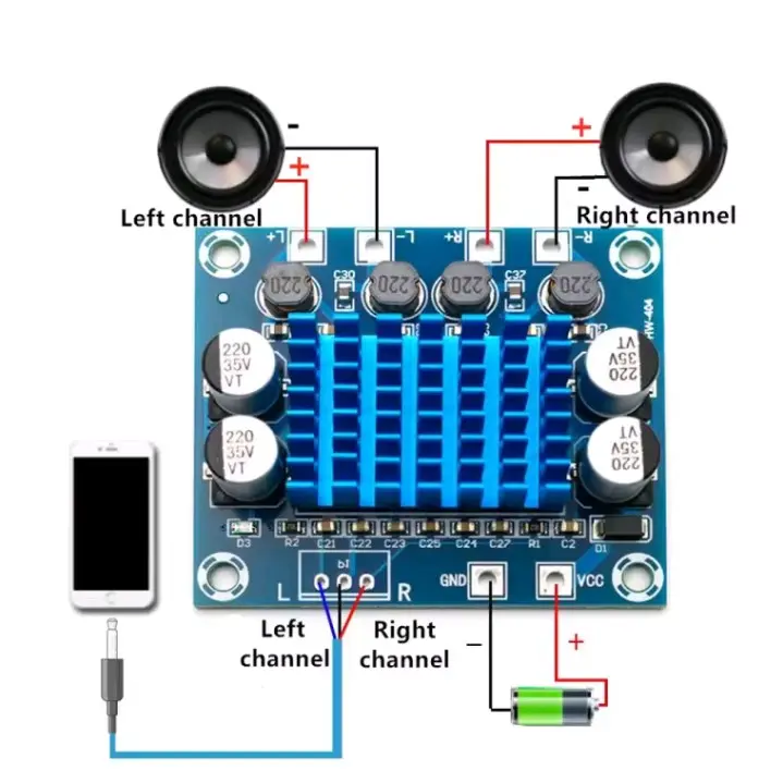 Kit digital amplifier tpa 3110 classD stereo 2 channel 0