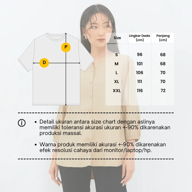 Geela Official - Zendaya Khaki Blouse (G.13106) - Blouse Wanita 4
