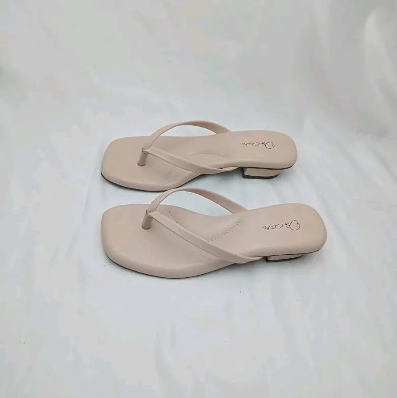 Parvez86 (SJ) Sandal Jepit Wanita Hak Tahu 3 Cm/Heels/Sandal Jepit Wanita Kekinian 3 Cm 3