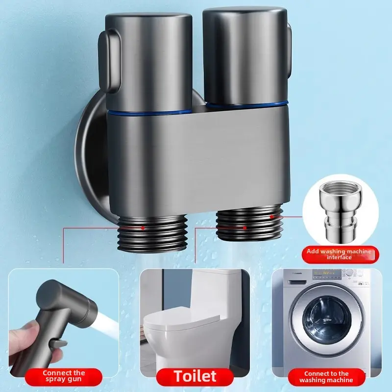 Toilet flushing spray gun faucet companion household bathroom toilet booster nozzle high-pressure cleaning water gun