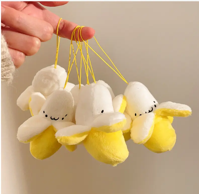 SUMMERFAMILY 1pc 7x5cm Keychain Plush Mini Toys Adorable Shapes