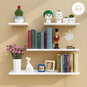 MIP 1 Set Dapat 4 Rak Dinding Ambalan Tempel Melayang Minimalis Rak Dinding Aesthetic