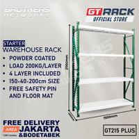 Gambar RAK GUDANG BESI GT RACK GT215 PLUS 2 METER 4 TINGKAT P 1.5M LEBAR 40CM - STARTER dari BrothersNetworks Kota Administrasi Jakarta Barat 1 Tokopedia
