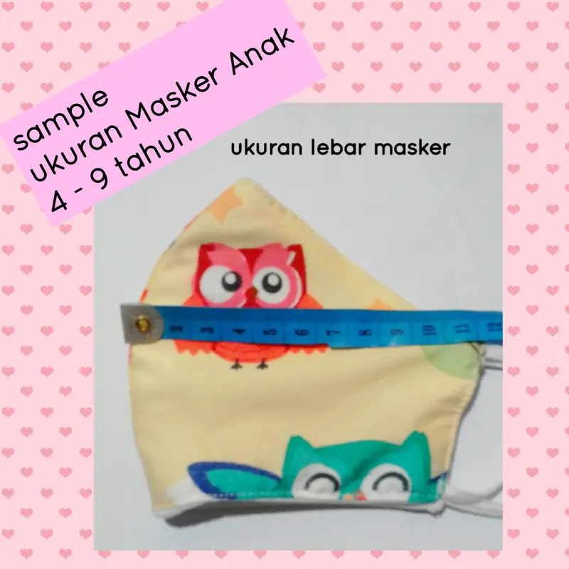 MASKER ANAK KAIN POLOS DUCKBILL EARLOOP HEADLOOP HIJAB 2